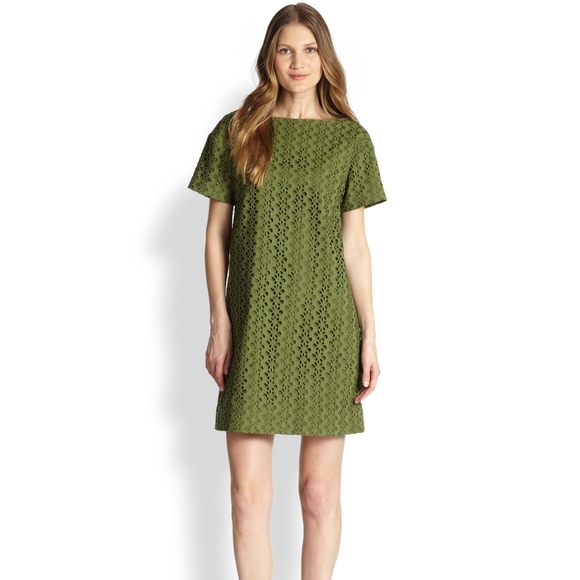 kate spade Dresses & Skirts - Kate Spade Green Eyelet Dress Size 10